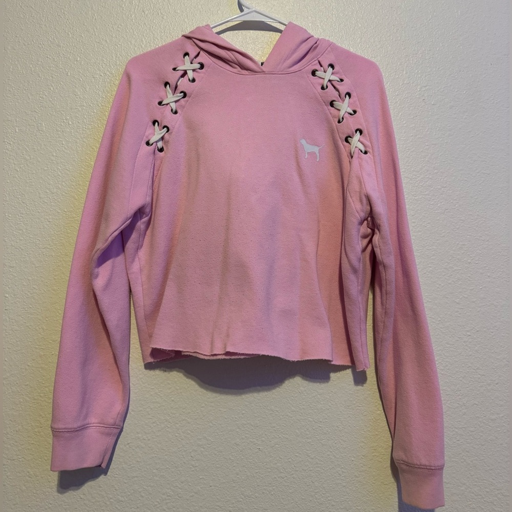 Victorious Secret Pink Cropped Hoodie